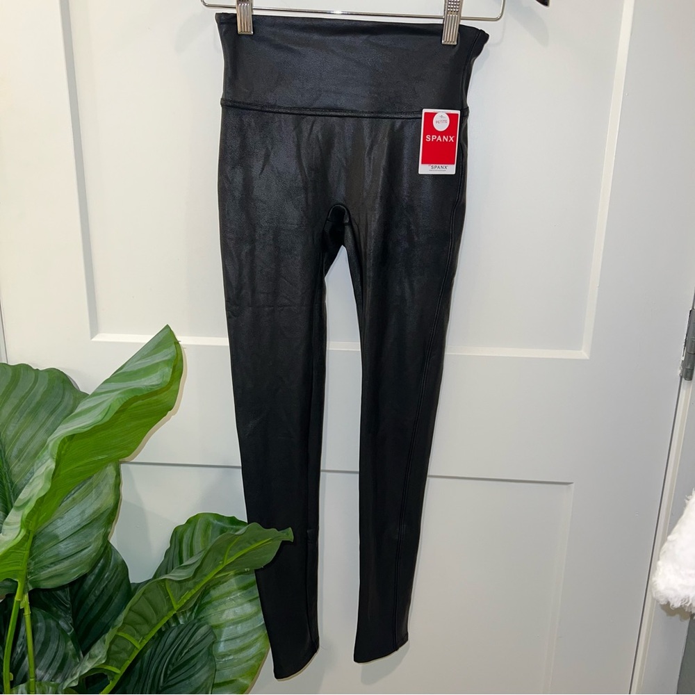 SPANX Black Faux Leather Leggings